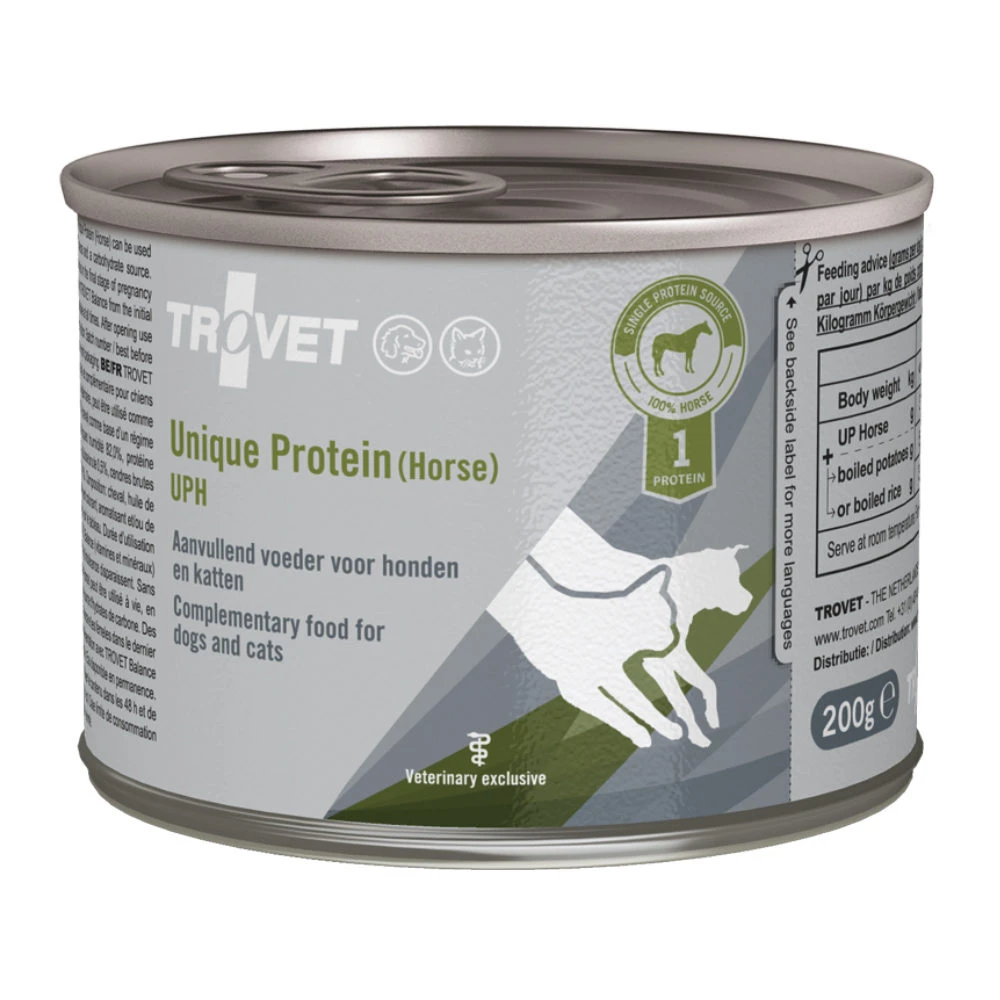 Trovet Unique Protein UPH (Horse) Hond/kat 3 Trovet Unique Protein UPH (Horse) Hond/kat