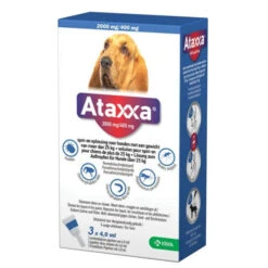 Ataxxa -Honden Benodigdheden ataxxa 2000mg400mg spot on 25kg 3 pipetten 133671 0500 none