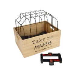 Beeztees Houten Fietsmand Journey + Kap -Honden Benodigdheden beeztees houten fietsmand journey kap 174289 0500 none