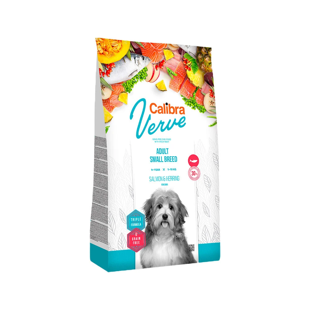 Calibra Verve Graanvrij Adult Small Hondenvoer - Zalm En Haring 3 Calibra Verve Graanvrij Adult Small Hondenvoer - Zalm En Haring