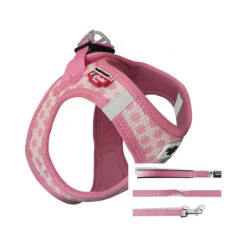 Curli Vest Harness Air-Mesh & Leash Puppy Set -Honden Benodigdheden curli vest harness air mesh leash puppy set m lichtroze 82262 0500 none