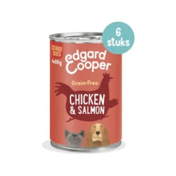 Edgard & Cooper Senior - Kip & Zalm - Blik -Honden Benodigdheden edgard cooper senior kip zalm blik 173671 1000 none