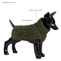 PAIKKA Handmade Knit Sweater -Honden Benodigdheden paikka handmade knit sweater green 217734 0500 none