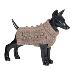 PAIKKA Handmade Knit Sweater -Honden Benodigdheden paikka handmade knit taupe maat 40 135180 0500 none