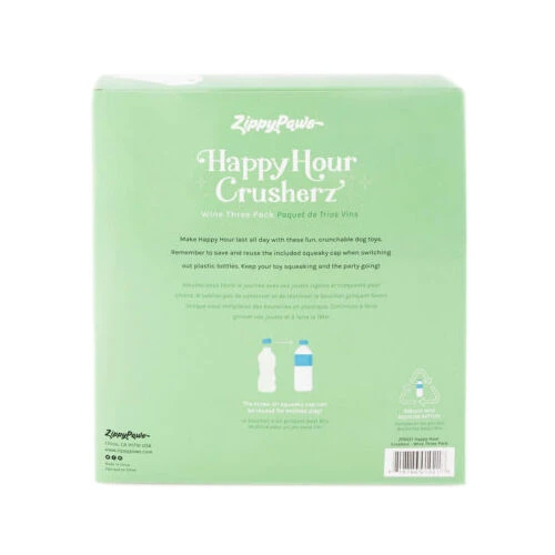 ZippyPaws Happy Hour Crusherz Wine Three Pack 5 ZippyPaws Happy Hour Crusherz Wine Three Pack - Afbeelding 3